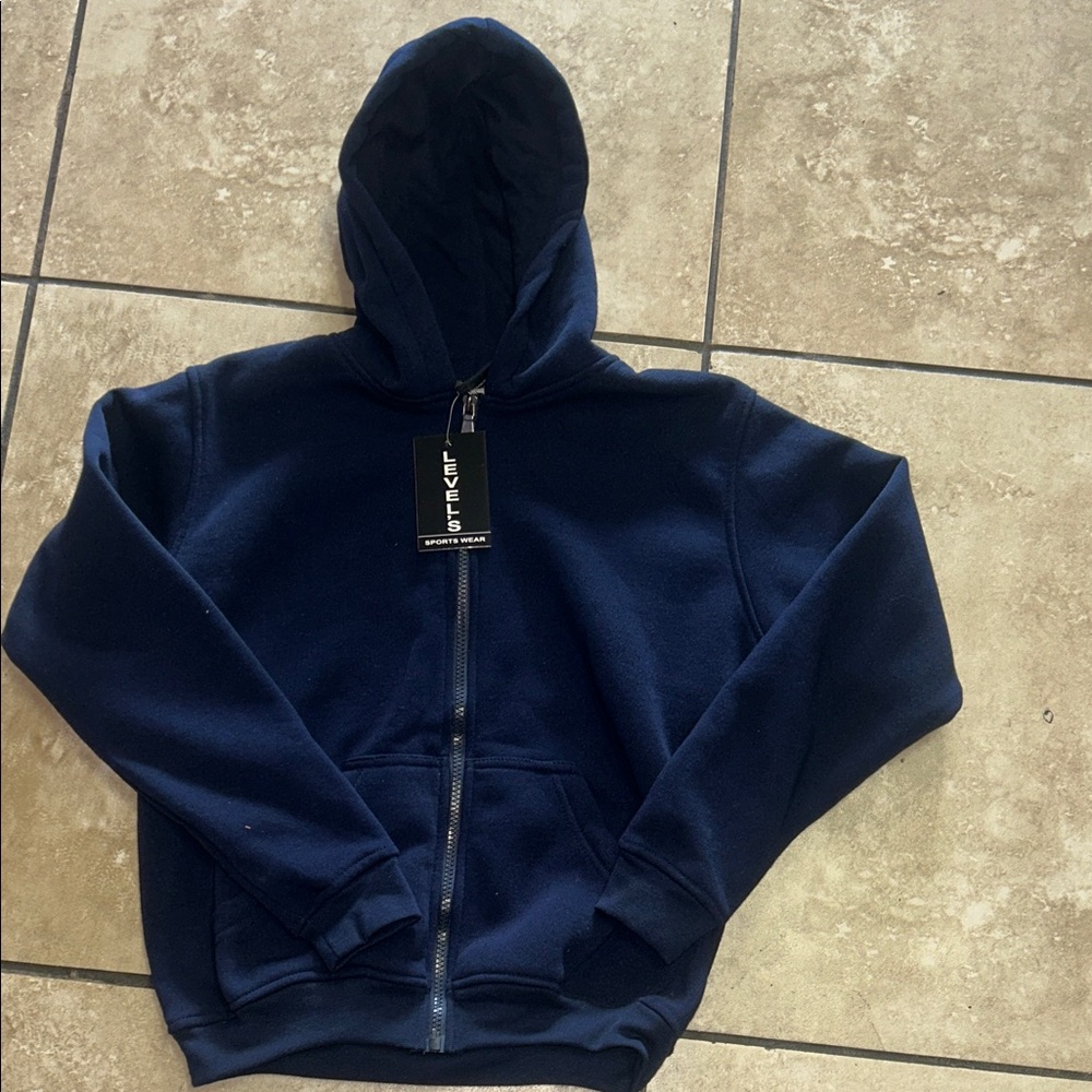 LEVELS Navy Full-Zip Hoodie